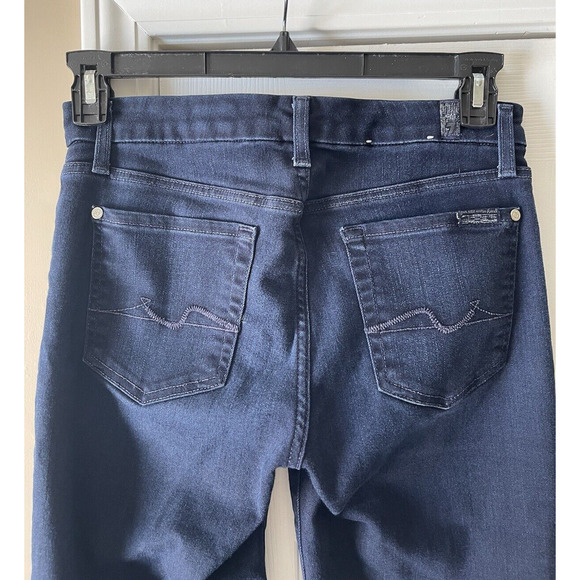 7 for All Mankind Jeans Womens 28 Blue Dark Wash Denim Kimmie Straight Leg - Picture 4 of 12